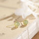 Light green small earrings for women, retro French style, cold style earrings, simple and versatile earrings, green bead earrings