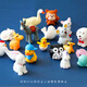 Yunmu épiceries mignonnes petits animaux blind sac créatif micro world modèle mini-décoration cadeau résine ornement aliment simple box aléatoire / 20 pièces (pas de répétition)
