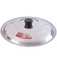 Chino stainless steel pot lid thickened wok lid stir-fry small pot lid frying pan lid extra large pot lid large bucket lid floor pot lid 32cm 32 extra thick stainless steel pot lid
