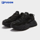 Fila Fusion Fila Modemarke Harte Süßigkeiten Männer Schuhe Winter dicker Sohle Erhöhung Schuhe Sneaker Schwarz Daddy Schuhe Auto Schwarz/Schwarz-SB 40.5