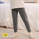 小狗比格【校服神裤】儿童保暖裤羊毛蚕丝棉裤打底男女宝宝长裤秋冬 浅花灰 120