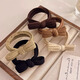 SAHANE Zuoyu bow hair tie for women, high-end hair tie, rubber band, simple temperament, high ponytail leather cover, hair tie, bow hair tie, mixed color 5 pieces