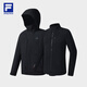 FILA Official Breathing Shell Woven Jacket Two-piece Men's Top 2025 Winter New Sports Outdoor Jacket Dark Black-BK L 175/96A/L