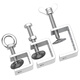 Tianzhuo Hardware 304 stainless steel tiger clip U-shaped clamp C-shaped clamp steel pipe square clamp hand-tightened lifting ring clamp opening opening 65 mm 304 lifting ring
