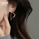 PWL Rose Story Liu Yifei's same love earrings women's plain hoops high-end earrings 2025 new earrings earrings love earrings silver