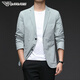 FALAMONE Armani Casual Thin Suit Men's Spring and Autumn Casual Western-style Korean Style Business Uniform Men's Suit Jacket AGM/6629920 Bean Green M 170