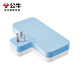 Bull socket converter plug wireless plug strip usb multi-function socket/one-turn multi-protection door/extension converter/suitable for bedroom and kitchen one-turn three-pin split control switch blue and white GN-98033