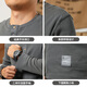 Ji Yan Luxurious tough guy style Henry collar long-sleeved T-shirt men's spring and autumn pure cotton bottoming shirt heavy retro casual top dark gray L
