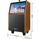 Jinzheng square dance audio with display screen outdoor audio karaoke all-in-one machine trolley speaker mobile Bluetooth home KTV audio karaoke machine large volume 21# Bluetooth wooden trolley flagship version + dual microphones standard without U disk without bracket