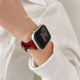Xingying Burgund Slim Taille S10 Huaqiangbei S9 Gurt Ultra2 Dünnes Echtes Leder geeignet für iWatchs8/S9 Apple Fine Leder-Dark Brauner Apfel iwatch New S841m