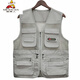 
Scarecrow summer multi-pocket vest men's breathable thin mesh vest middle-aged and elderly daddy wear loose large size fishing vest black [summer mesh] ten pockets XL