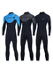1.5/3MM one-piece wetsuit, warm sea swimsuit, paddleboard, windsurfing, motorboat rescue, cold-proof wetsuit, 3MM black men's front zipper + knee wear-resistant 4XL