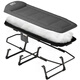 Nanjiren folding bed recliner single bed office nap chair folding nap bed companion bed simple camp bed light hemp gray