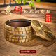 Fulanti brass ashtray household living room large high-end office car with cover anti-fly ash and anti-fall high-value ornaments Large dragon and phoenix treasure trove ashtray (about 695 grams)