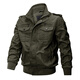 
Military fan supplies outdoor jacket men's autumn and winter pure cotton washing stand collar pilot cotton coat jacket large size plus velvet thickened middle-aged and young special forces tactical clothing 9903 camouflage color (thin style) 150-165Jin [Jin equals 0.5 kg] Suggestion 2XL