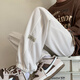Jufeng [Venta en caliente en nuestra tienda] Pantalones de gofres para hombres en primavera y otoño Pantalones delgados de nueve puntos de nueve puntos Pantalones casuales rectos sueltos para hombres [actualización de nuevo producto-Estilo unido a los pies] K1049 Black XL [130-150Jin [Jin equivale a 0.5 kg] Wearable