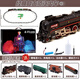 
Children's electric train high-speed rail simulation steam track car remote control green leather train alloy model toy boy D charging/gift box simulation sound effect/spray/light