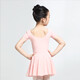 Sansha ballet children's jumpsuit with skirt, girls' short-sleeved practice clothes, dance examination clothes Y3554 pink M