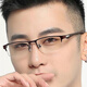 踏梅高清老花镜男士半框防蓝光时尚超轻老人老光老年眼镜老花 经典黑框 200度55-60岁