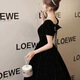 Black autumn and winter new evening dress light luxury niche high-end art exam adult ceremony host long French high-end large size black strap style L