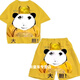 
Songyun Bing Black Tea Clothing Set Summer Hot T-shirt Short Sleeve Shorts Full Set Men and Women 3D Set 3TU5509 STKU719 Children 140 Suitable for weight 50-60 Jin [Jin equals 0.5 kg]
