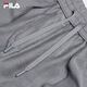 FILA official men's knitted trousers autumn new casual loose-fitting sweatpants with optional velvet Yundora Gray-DY S
