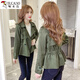 Woodpecker ins trendy coat women's windbreaker 2024 spring and autumn new thin coat short women's jacket small top black 6627 S