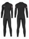 1.5/3MM one-piece wetsuit, warm sea swimsuit, paddleboard, windsurfing, motorboat rescue, cold-proof wetsuit, 3MM black men's front zipper + knee wear-resistant 4XL
