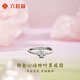 LIU GUI FU JEWELRY four-leaf clover platinum ring for women 2025 new solid ring live mouth adjustable birthday gift for girlfriend 1.76g platinum four-leaf clover ring