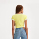 Levi's【商场同款】李维斯女士美式时尚潮流简约百搭修身短袖T恤 黄色 A3523-0037 XS