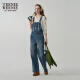 TeenieWeenie Bear Women's Clothing 2024 Spring and Summer New Loose Straight Denim Overalls Jeans Trousers Medium Blue 160/S