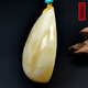 Hupai one thing one picture one certificate natural beeswax pendant necklace pendant sweater chain white wax white flower wax no cracks pendant 24.88g 52*42*20mm