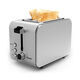 Toaster Stainless steel 4 slice toaster2 stainless steel toaster toast hotel Dongling noble silver two slots