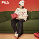 FILA Official Couple's Knitted Sweater 2025 Fashionable and Comfortable Graffiti Hand-Embroidered Pullover Sweater