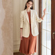 
ROEYSHOUSE ROYSHOUSE premium caramel color pleated dress spring new elegant satin waist-closing large hem skirt 10971 caramel color XL