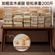 Fuhe solid wood leg computer desk bedroom office desk narrow side long table home student writing desk simple study table push solid wood thick legs wilderness wood color 120 single table