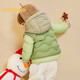 Balabala Kinderkleidung Baby Down Jacke warme Babyjacke Kinder Winter zweiteiler Set süße Jungen und Mädchen Military Green 40610 110 Mantelfüllung 39G + Weste Füllung 24g