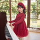 JELLYBABY 7A Antibacterial Autumn Girls Three-dimensional Bow Dress Children's Princess Dress New Year's Eve Clothing Outdoor Performance Clothes