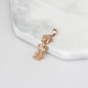 Miling 18K rose gold platinum gold color gold hollow three-flower pendant jewelry pendant brand best-selling plain gold lettering 18K gold