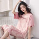 Modal Pure Cotton Pyjamas für Frauen im Sommer kurzärmeligte, geschnittene Hosen, die losen Frühlings- und Sommer-Kleidungsstücken draußen zu Hause tragen können. Kurzärärmelte geschnittene Hosen 679 L empfohlen 98-115jin [Jin ist 0,5 kg]