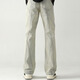 7 Hochwertige amerikanische Retro-Vibe Jeans Herren High Street Retro Trendy Brandwäsche gelbe Schlammhose schlank gerade ausgestellte Hosen Cyxfs-N826 Gelb Schlammfarbe L.