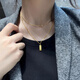 Putino 18.K gold snake bone chain necklace for women, yellow, gold, exquisite plain chain clavicle chain, versatile and stackable, simple and personalized ZDF snake bone chain 45CM