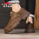 Bull family men's shoes autumn and winter business casual large leather shoes retro British style men's work shoes