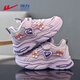 Warrior Girls' Sports Shoes Winter Children's Cute Plush Daddy Shoes Western Style Warm Cotton Shoes WZ-C063L Purple 30