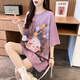 
Duvanis long T-shirt for women with hips and thin summer ice silk waist-tightening paired with shark pants American retro cotton short-sleeved T-shirt 6625-white. The real thing is super good-looking. L Recommended 120-150Jin [Jin equals 0.5 kg]