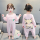 Disney (Disney) Children's Summer One-piece Pajamas Modal 1 Long Sleeve 3-year-old baby Summer Air Conditioning Suit Sleeping Bag Girls Home Clothing Pink 2 [Trendy Children Radish Rabbit One-piece] 110 Recommended height 100-110