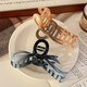 Two Worlds Gradient Bow Clip Women's Shark Hair Clip Multi-plate Hair Clip Hair Clip Back of the Head 2025 New Style Gray Blue Bow Clip