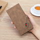 Mashalanti Wallet Mend Wallet Long Wallet 2 Fold Multi-Fonction Sac Sac pour cadeau d'anniversaire pour garçons Cadeau pratique pour le petit ami et le mari. Couleur de café - boîte cadeau