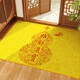 CLCEY golden entrance door floor mat Feng Shui entrance door entrance household anti-slip, dirty and dirty shoe-resisting foot mat can be customized carpet Jinbao-Golden-12163 50*80cm [refreshing blanket surface]