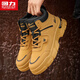 
Huili men's shoes Martin boots British style work shoes sports outdoor casual shoes men black/military green 42